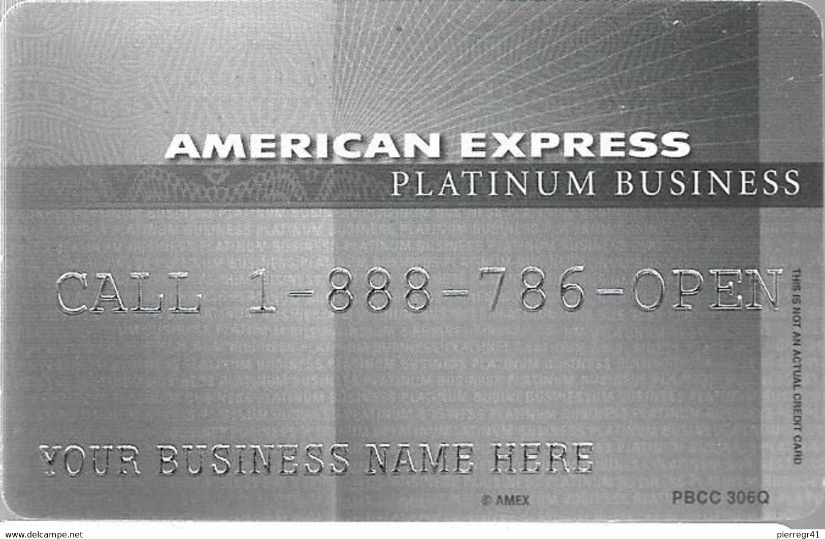 CARTE-BANQUE-FACTICE-AMERICAN EXPRESS-PLATINIUM EXPRESS-TBE/RARE - Schede Bancarie Uso E Getta