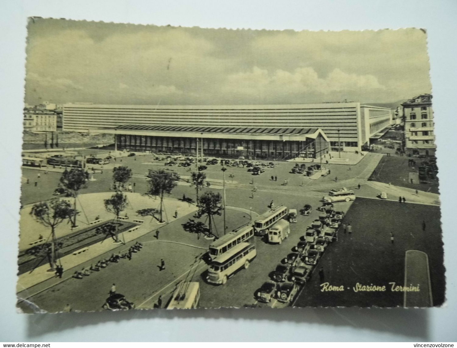 Cartolina Viaggiata "ROMA Stazione Termini" 1954 - Stazione Termini