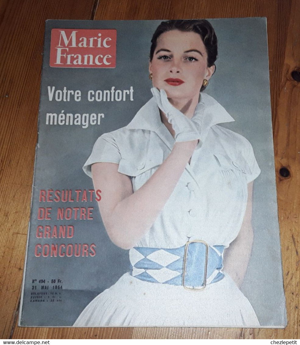 MARIE FRANCE N°494 1954 Mode Fashion French Women's Magazine - Fashion