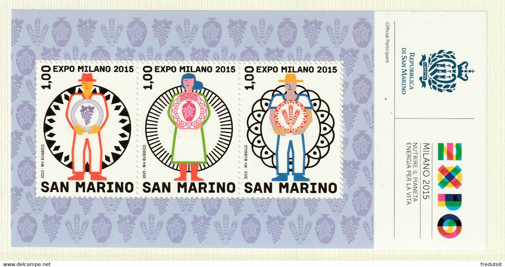 SAINT MARIN - N°F2414 ** (2015) Exposition Universelle à Milan - Unused Stamps