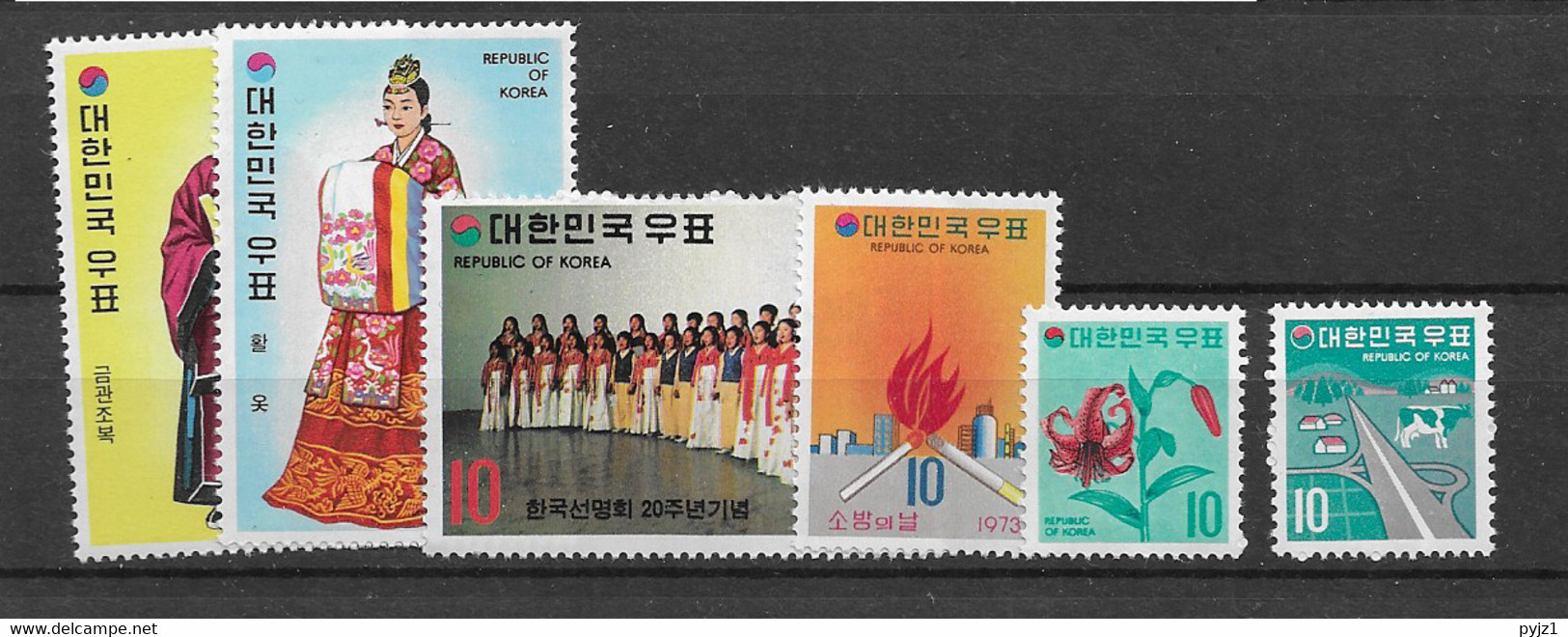 1973 MNH South Korea Selecton 1973 Postfris** - Corée Du Sud