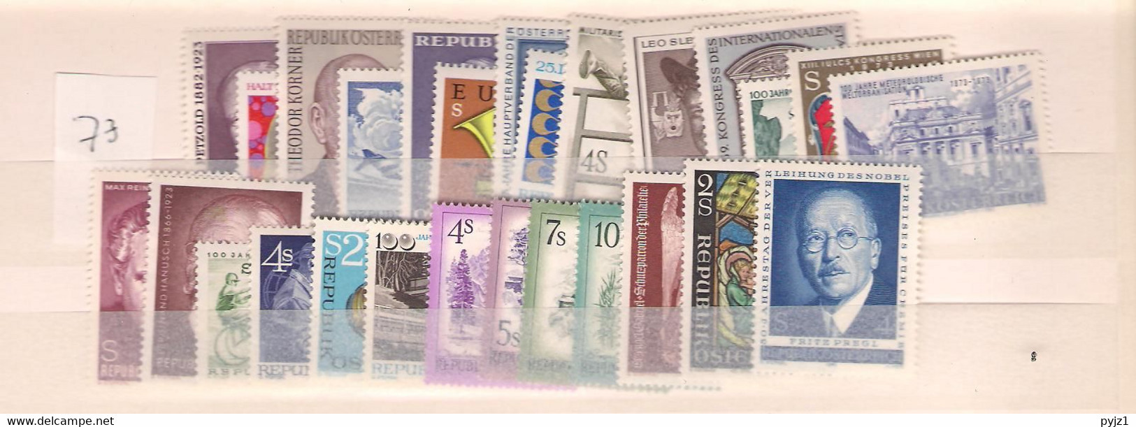 1973 MNH Austria, Oostenrijk, Postfris** - Ganze Jahrgänge