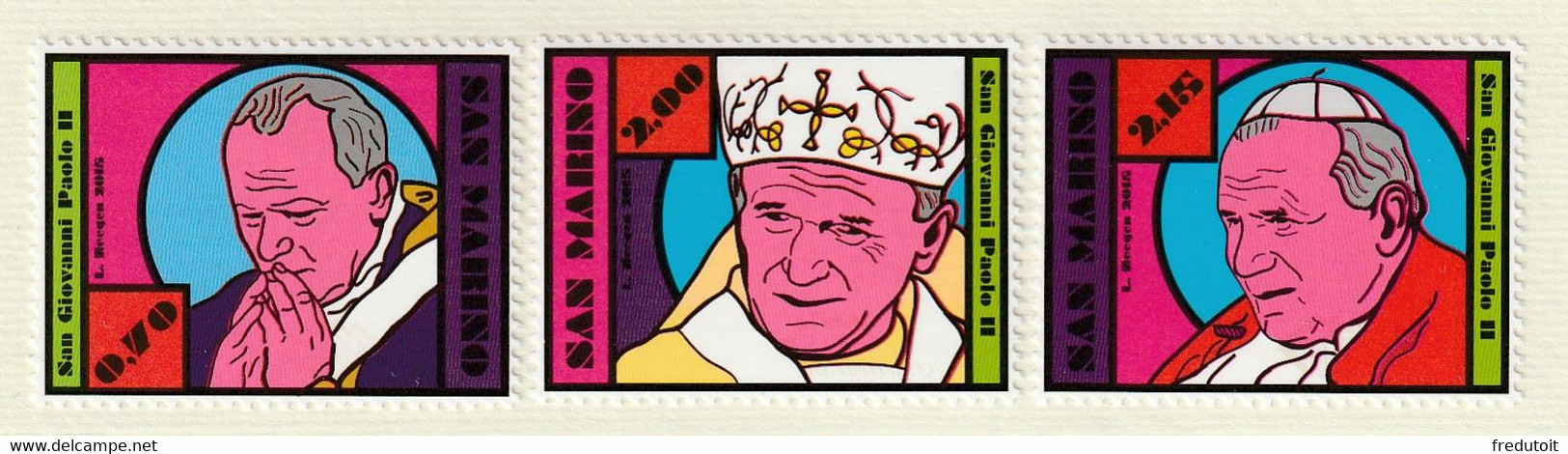 SAINT MARIN - N°2435/7 ** (2015) Saint Jean-Paul II - Unused Stamps