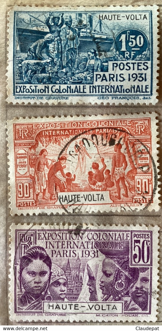 Haute Volta 1931, N°66 à 69, Oblitérés, Charnière - Gebruikt