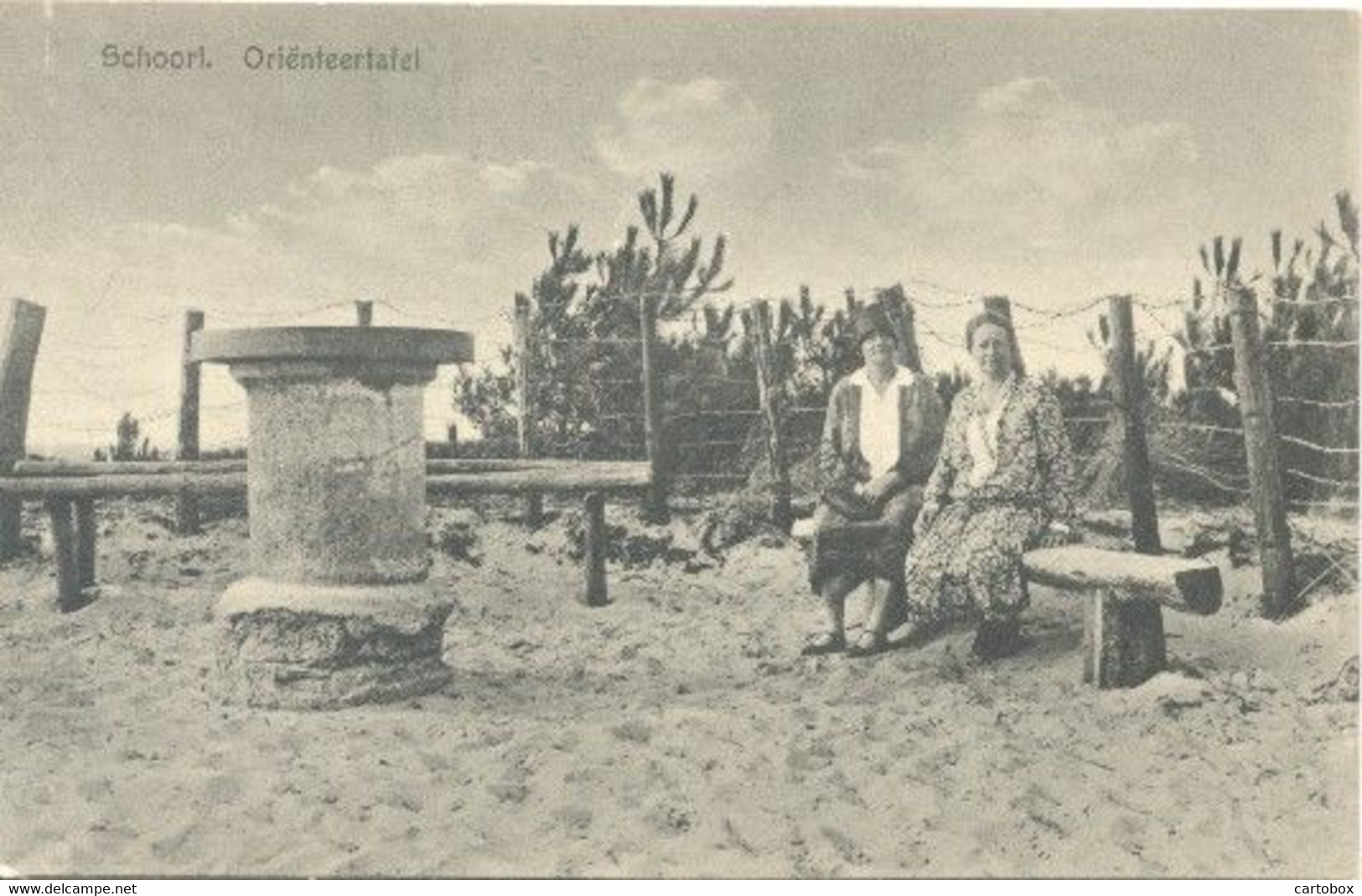 Schoorl, Oriënteertafel ( Met Stempel Van Theetuin Pension "Dennenlust" B/d Oriënteertafel , Klein Zwitserland Schoorl) - Schoorl