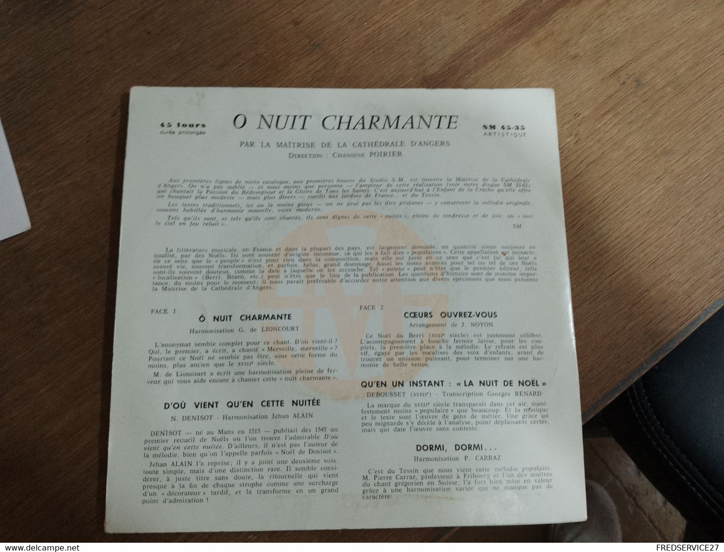 63 //  NOEL O NUIT CHARMANTE MAITRISE DE LA CATHEDRALE D'ANGERS - Navidad