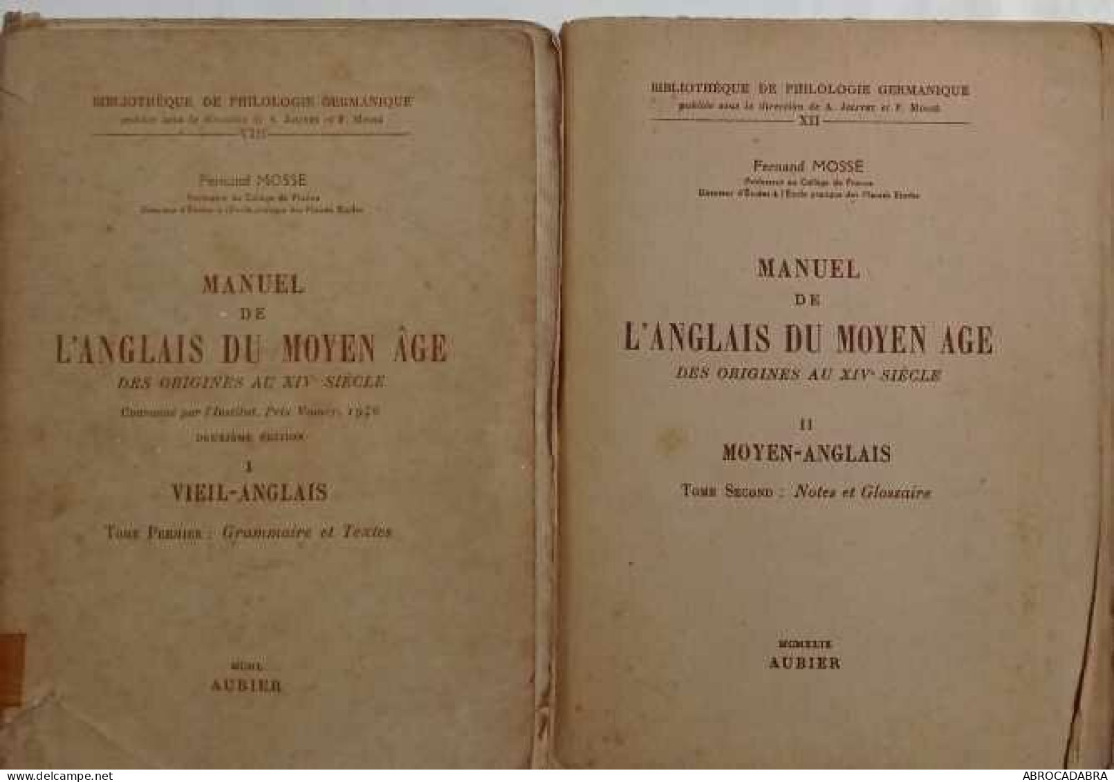 Manuel De L'anglais Du Moyen Age :Tome 1: Vieil Anglais . Tome 2: Moyen-Anglais - Englische Grammatik