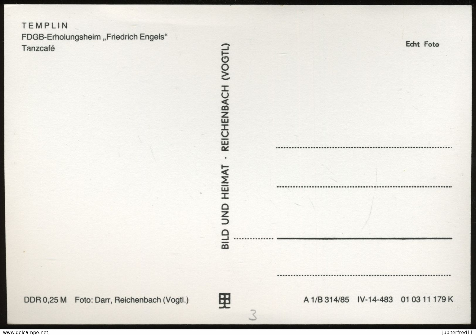 (C1346) AK Templin (Krs. Uckermark), FDGB-Heim "Friedrich Engels", Tanzcafe - Templin