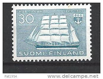 Finlande 1961 N° 507 Voilier Et Ville De Mariehamn - Unused Stamps