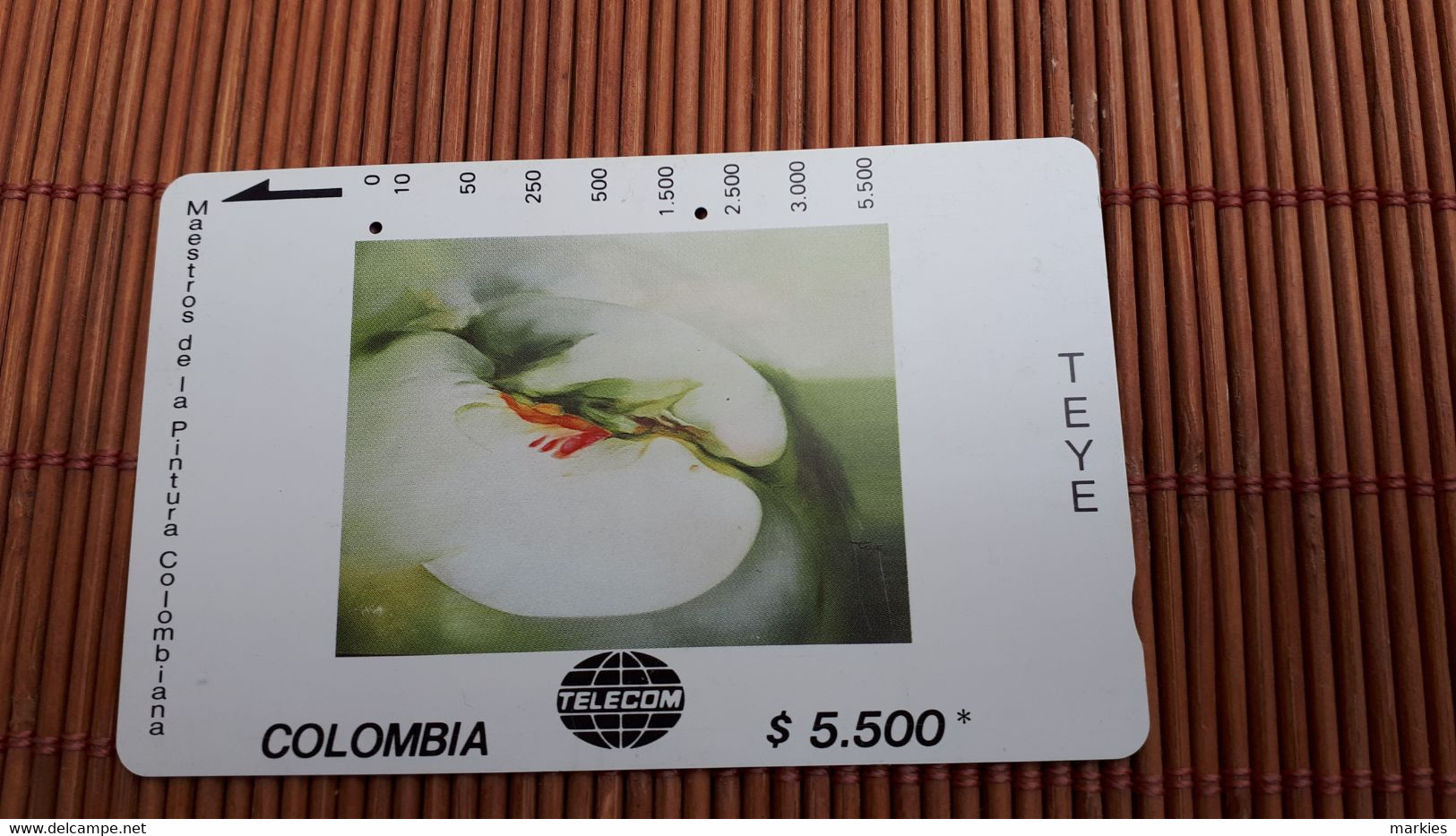 Phonecard Colombia  $ 5.500Used Rare - Colombia