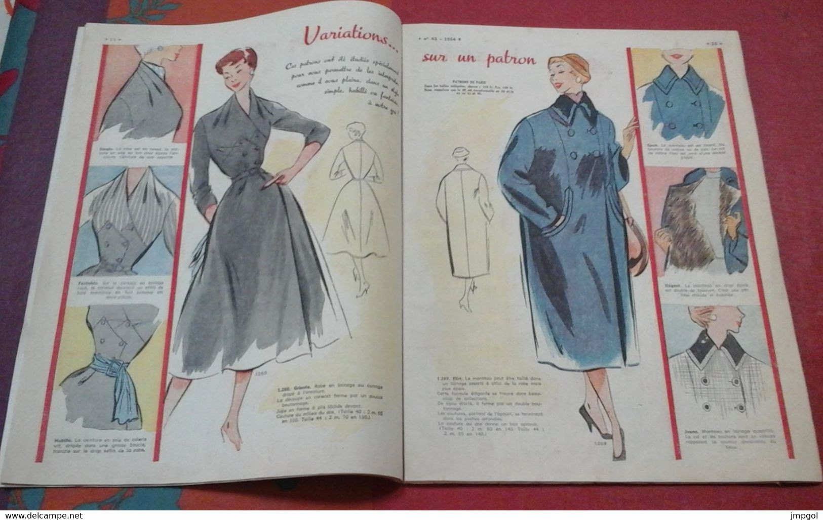 Le Petit Echo De La Mode N°43 Octobre 1954 - Fashion
