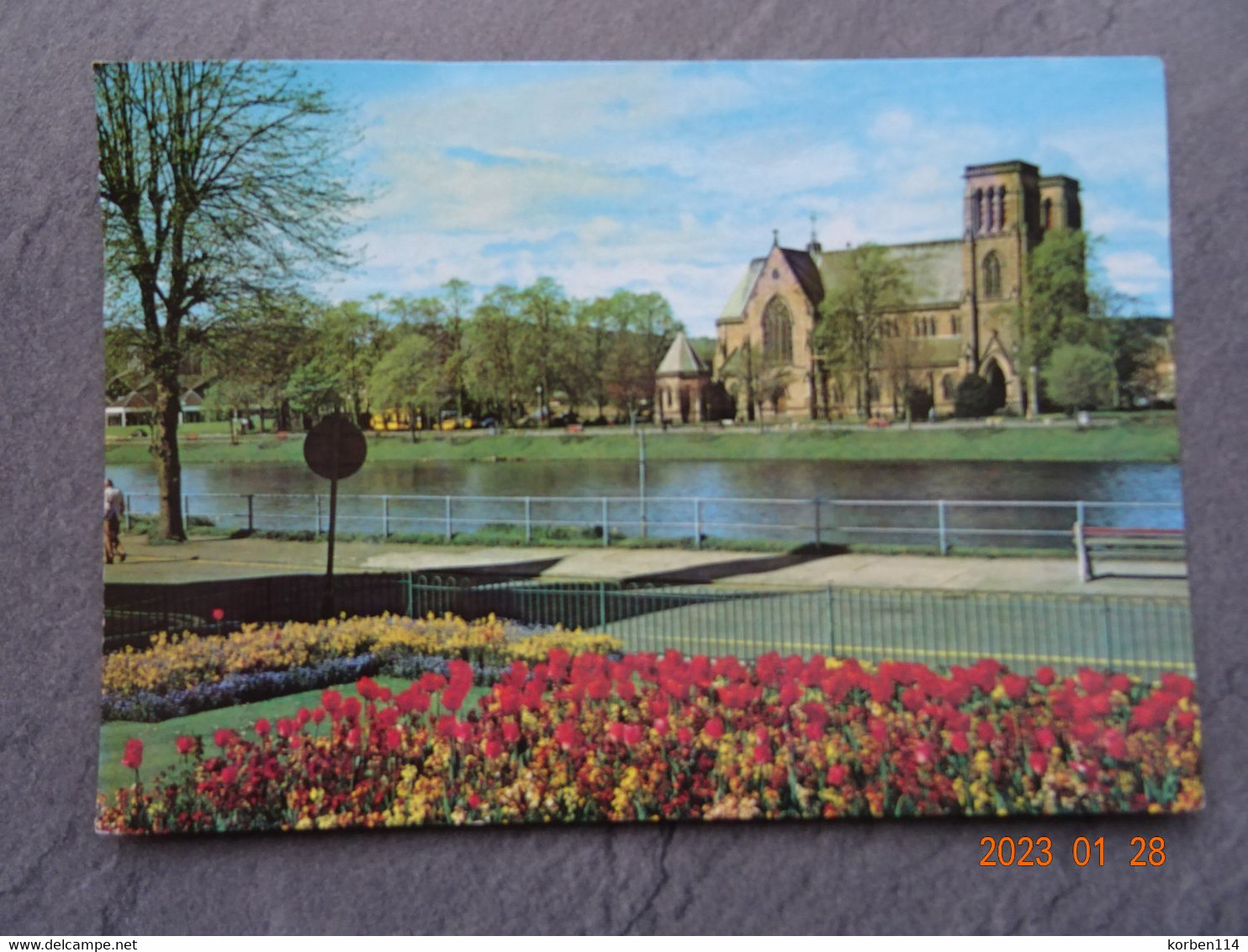 VIEW ACROSS THE RIVER NESS  TO THE CATHEDRAL - Inverness-shire