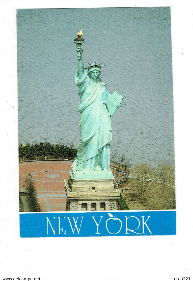 Cpm - NEW-YORK -  Statue De La Liberté - 1996 - Lettre Alphabet Dessin Pomme - Statue Of Liberty