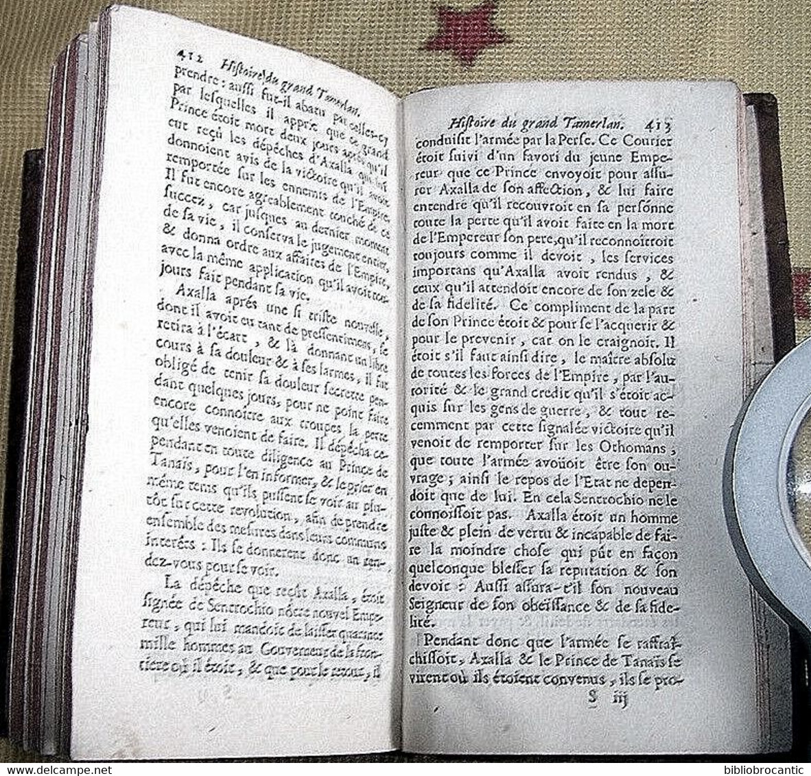 LIVRE ANCIEN * HISTOIRE DU GRAND TAMERLAN * par le Sieur de SAINCTYON en 1691