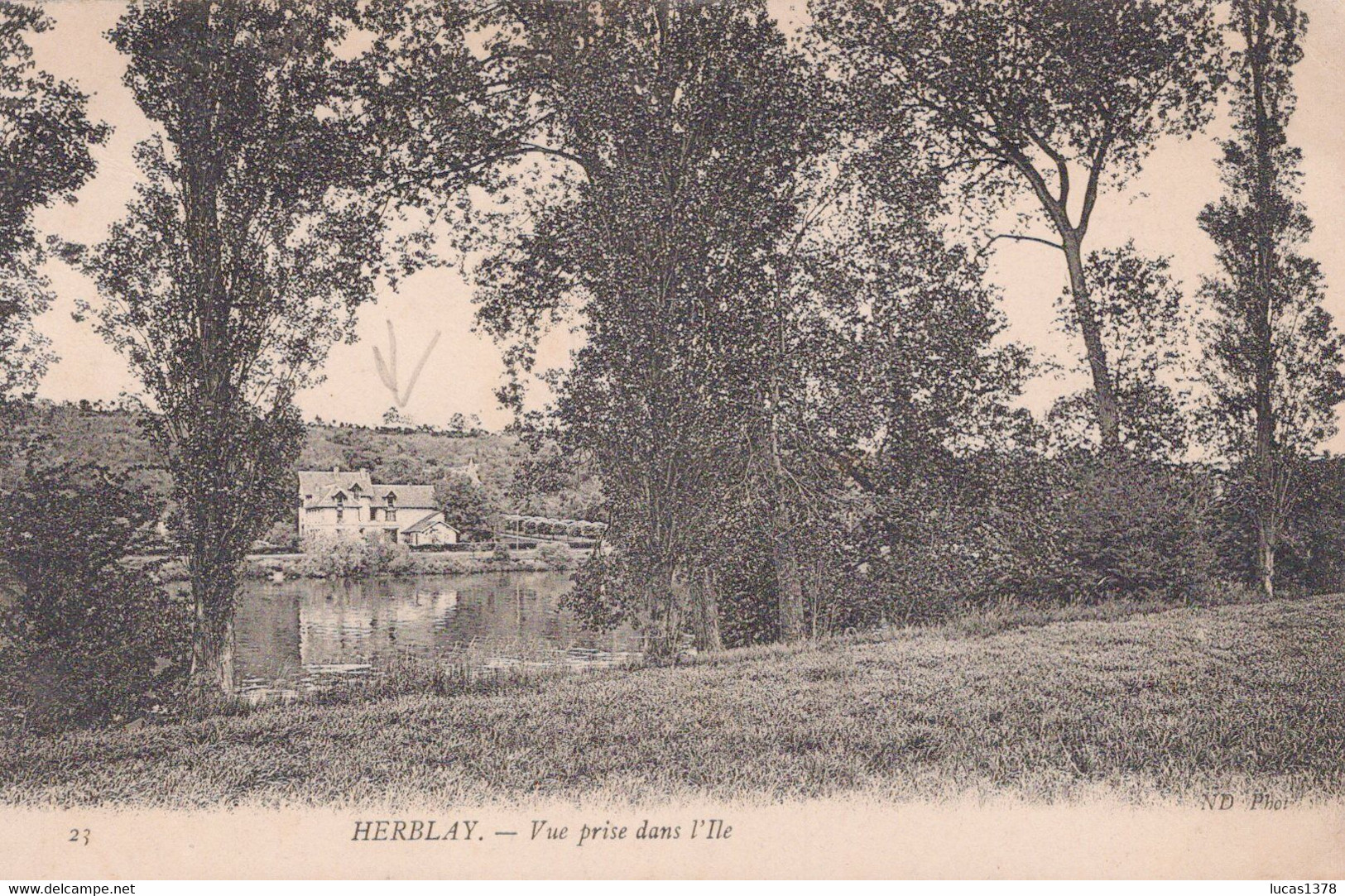 95 / HERBLAY VUE PRISE DE L ILE / PLAN RARE - Herblay