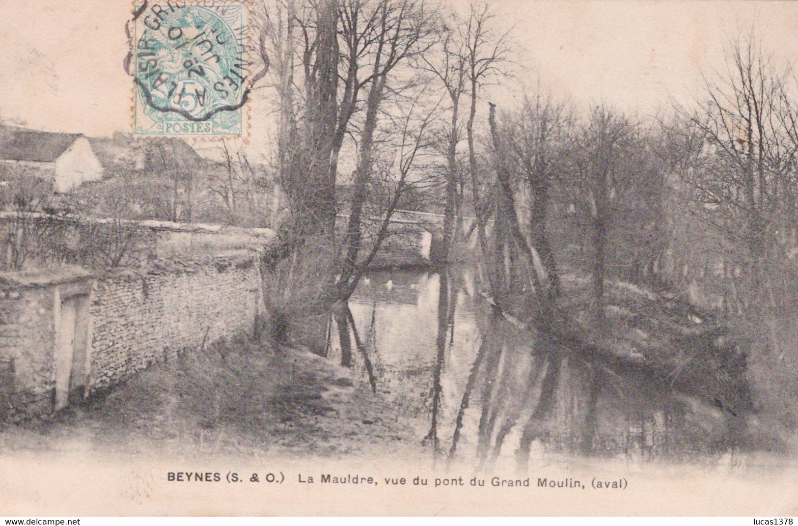 78 / BEYNES / LA MAULDRE VUE DU PONT DU GRAND MOULIN - Beynes