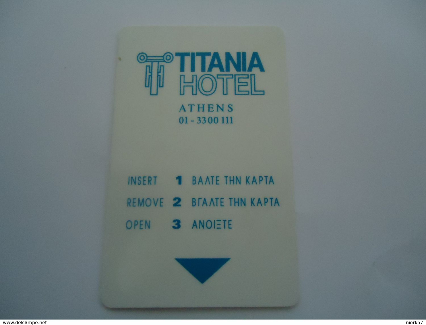 GREECE USED  OTHERS CARDS  HOTELS KEY TITANIA - Grèce
