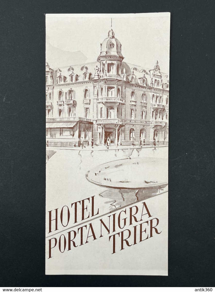 Ancien Dépliant Touristique Publicité HOTEL PORTA NIGRA TRIER TREVES Allemagne - Reiseprospekte