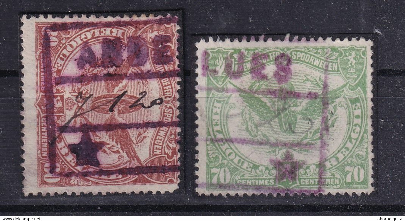 DDDD 690 -- 2 X Timbre Chemin De Fer Cachet De FORTUNE à Etoiles 1919 - Gare De ANDERLUES - Altri & Non Classificati