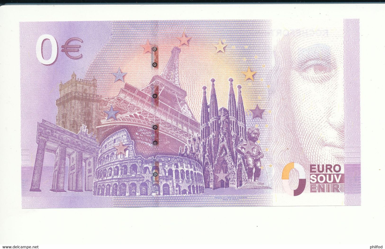 Billet Touristique 0 Euro - ROCHEFORT-EN-TERRE - 2020-1 - UEQH - N° 1596 - Autres & Non Classés