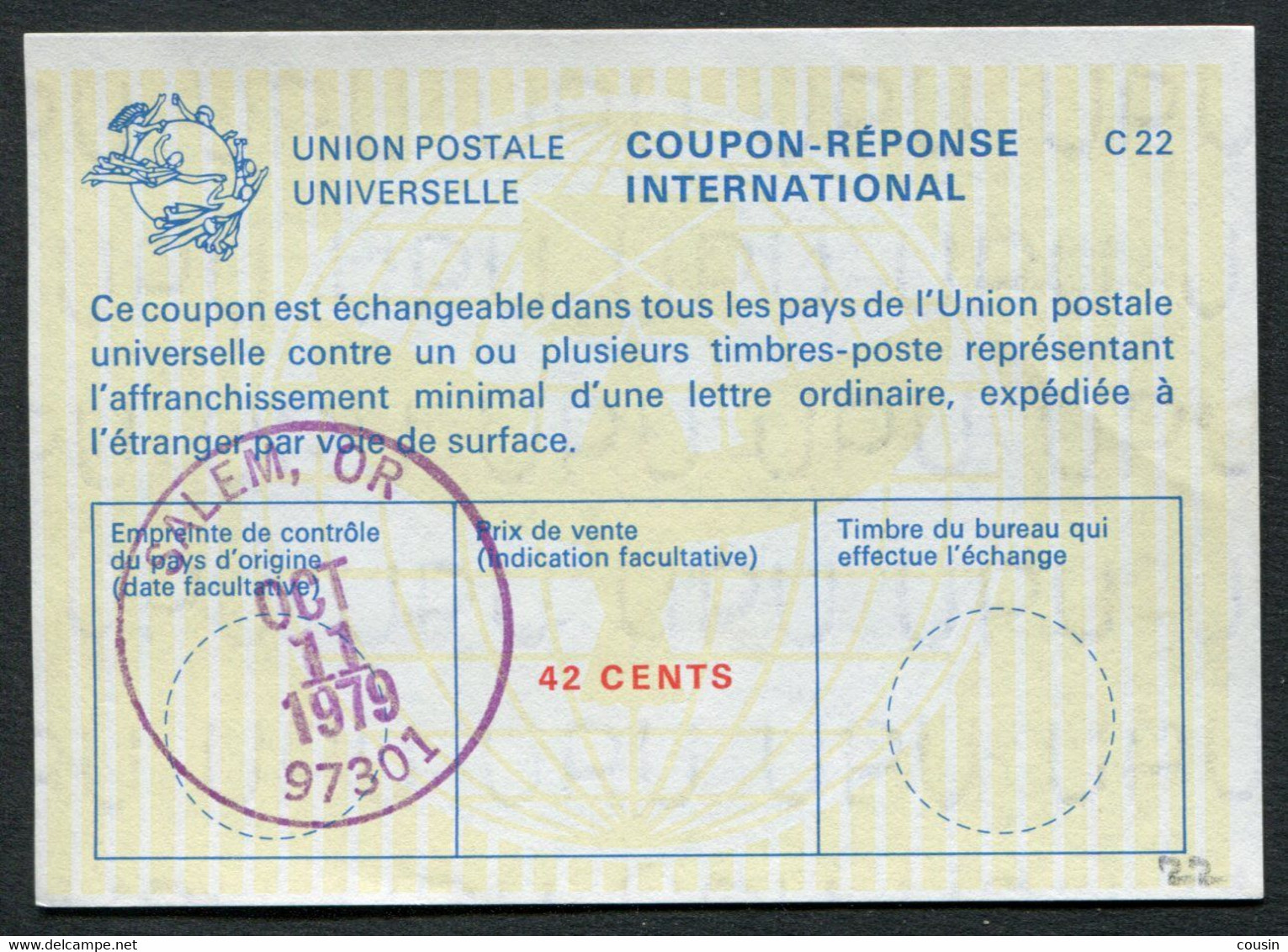 ETATS-UNIS / USA / AMÉRIQUE  International Reply Coupon / Coupon Réponse International - Altri & Non Classificati