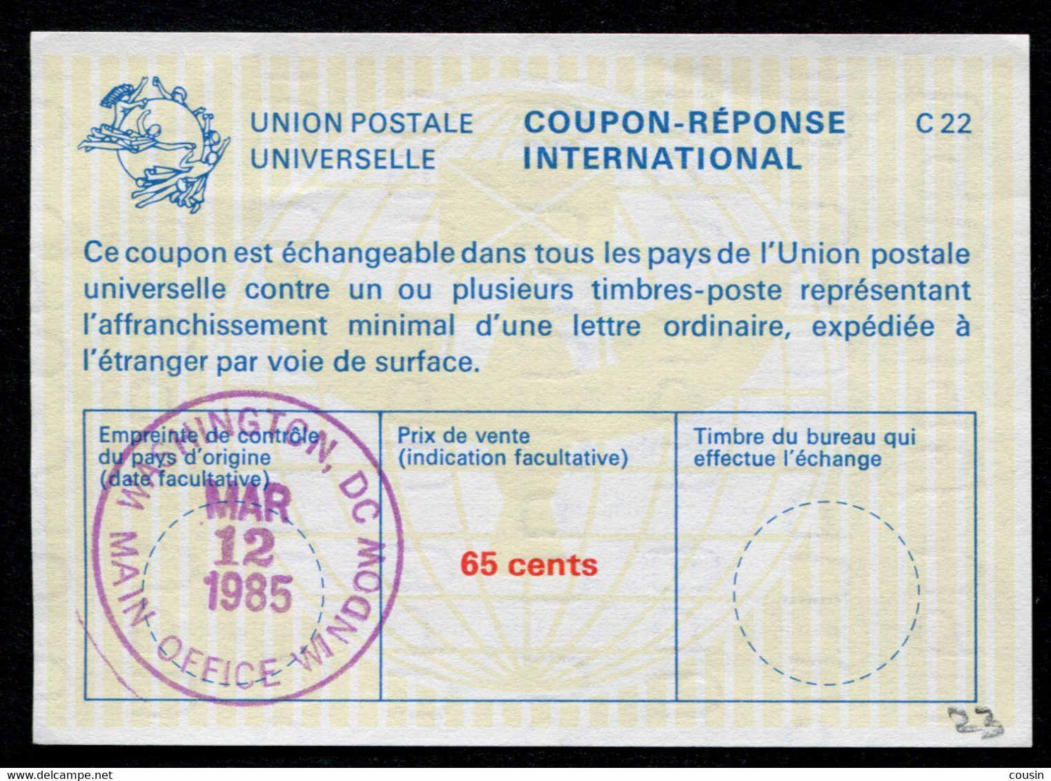 ETATS-UNIS / USA / AMÉRIQUE  International Reply Coupon / Coupon Réponse International - Autres & Non Classés