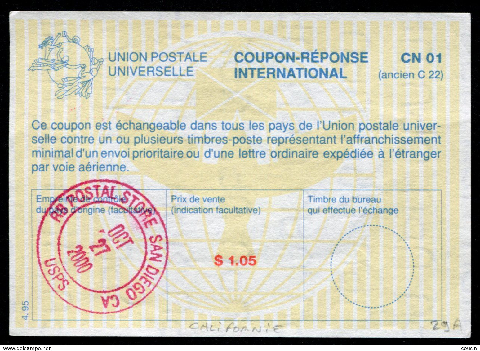 ETATS-UNIS / USA / AMÉRIQUE  International Reply Coupon / Coupon Réponse International - Autres & Non Classés