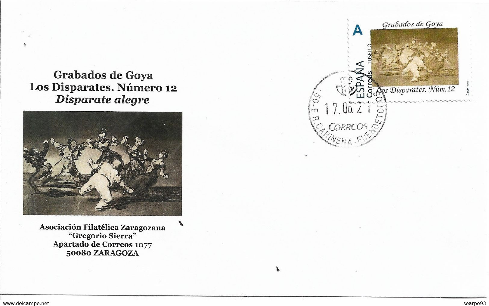 SPAIN. COVER GOYA ENGRAVINGS. DISPARATES. 12 - Brieven En Documenten