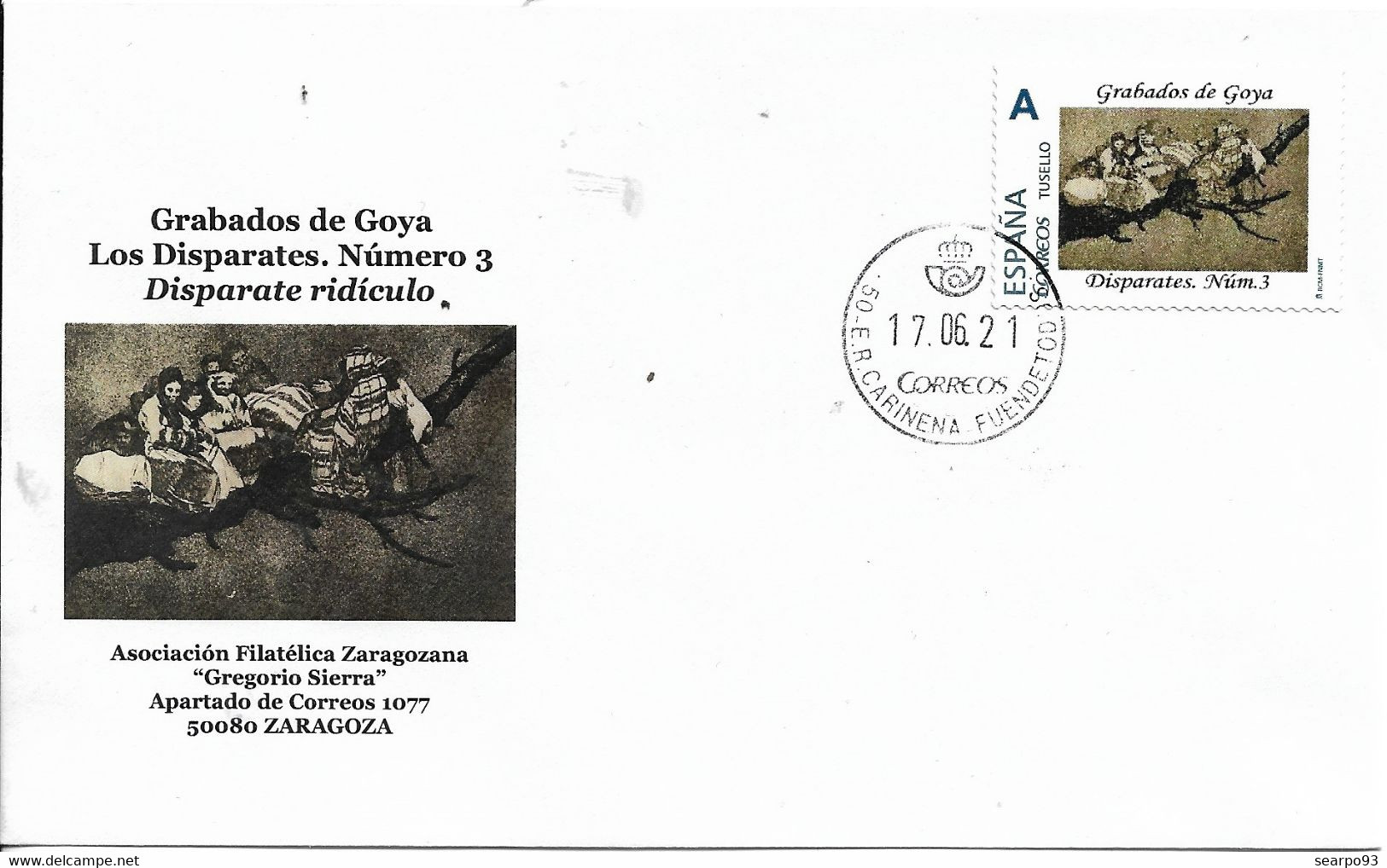 SPAIN. COVER GOYA ENGRAVINGS. DISPARATES. 3 - Storia Postale