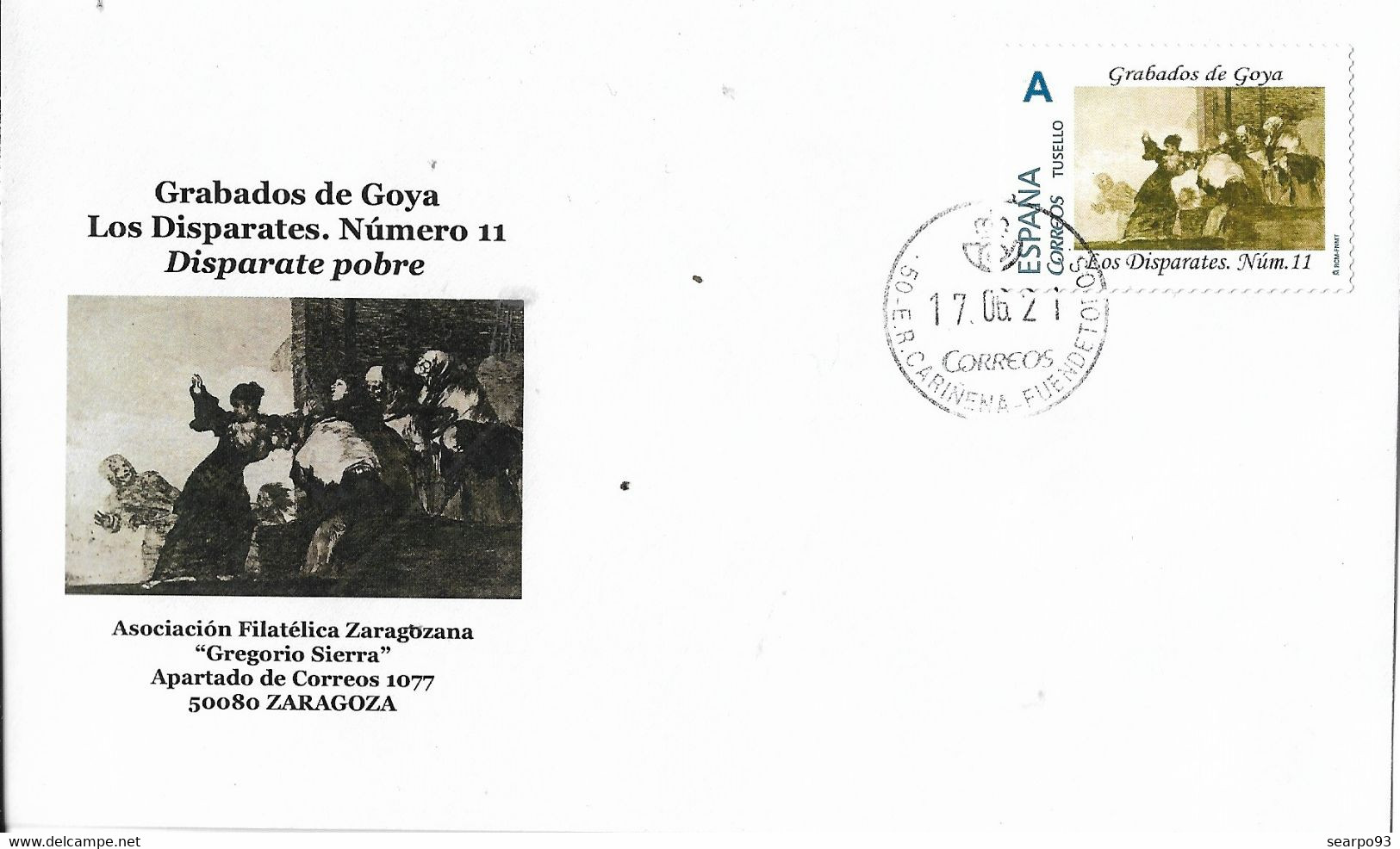 SPAIN. COVER GOYA ENGRAVINGS. DISPARATES. 11 - Brieven En Documenten