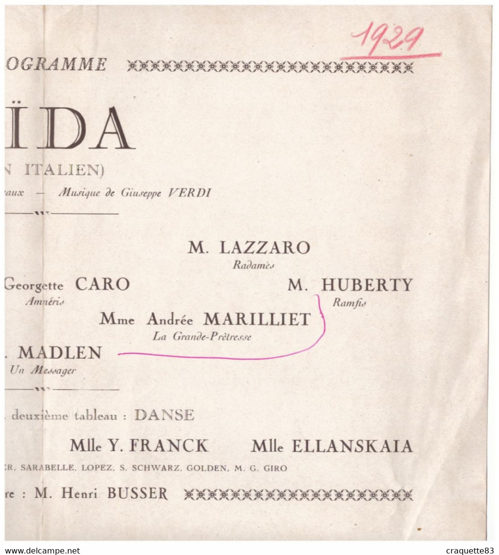 PROGRAMME-"LE PROBLEME DE LA VIE CHERE AU TEMPS DE MONNA VANNA"  GUIDE....ALLEZ-VOUS-EN, MANGEZ!...  6 Juin 1929 - Programmes