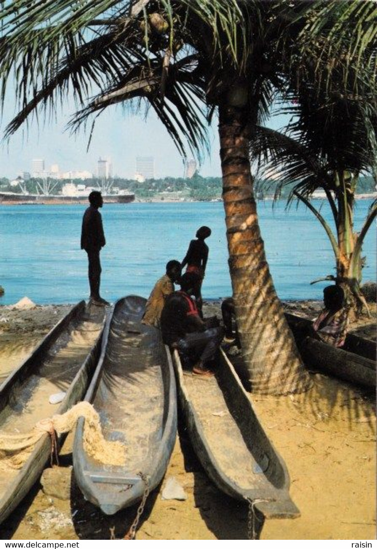 Côte D'Ivoire Abidjan  Scène De Lagune   Pirogues  TBE - Côte-d'Ivoire