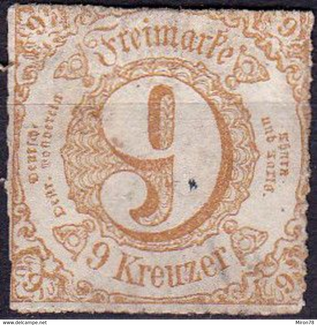 StampThurn And Taxis 1865-67 9kr  Mint Lot124 - Ungebraucht