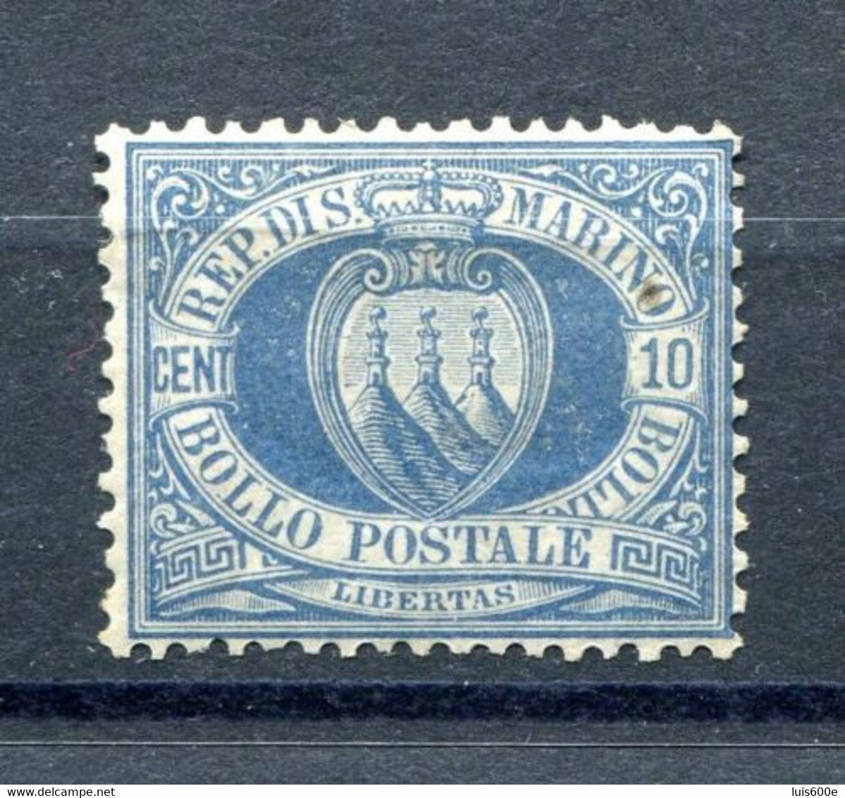 1877.SAN MARINO.YVERT 3*.NUEVO CON FIJASELLOS(MH).CATALOGO 200€ - Unused Stamps