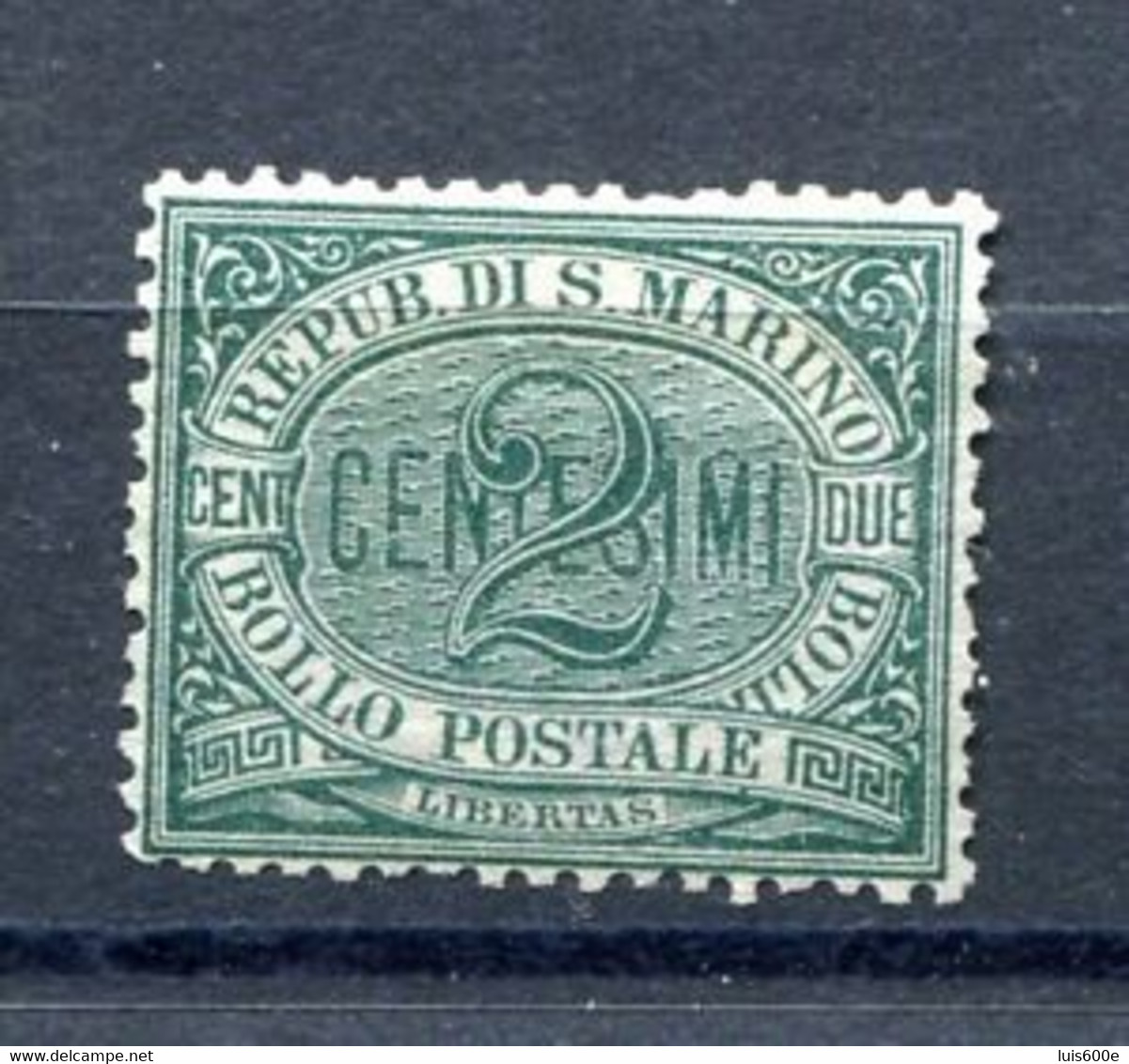 1877.SAN MARINO.YVERT 1(*).NUEVO CON FIJASELLOS(MH).CATALOGO 22€ - Neufs