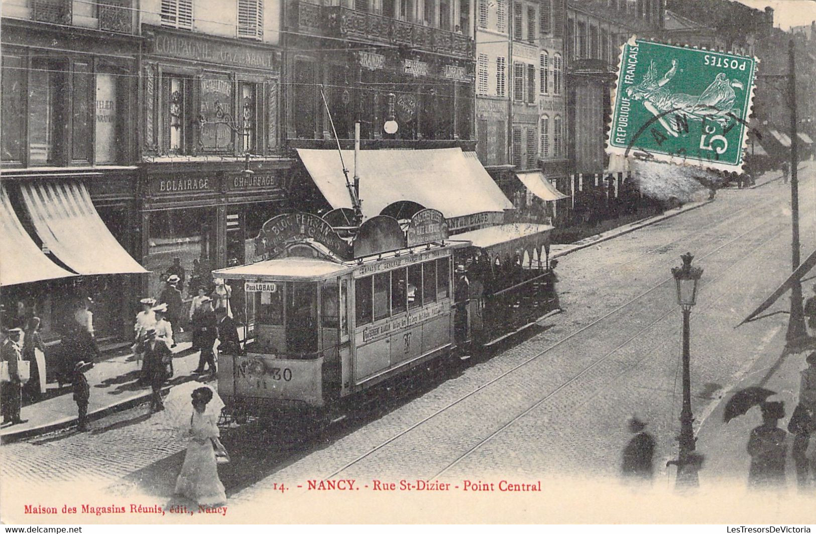 54 - NANCY - Rue St Dizier - Point Central - Tram - Carte Postale Ancienne - Nancy