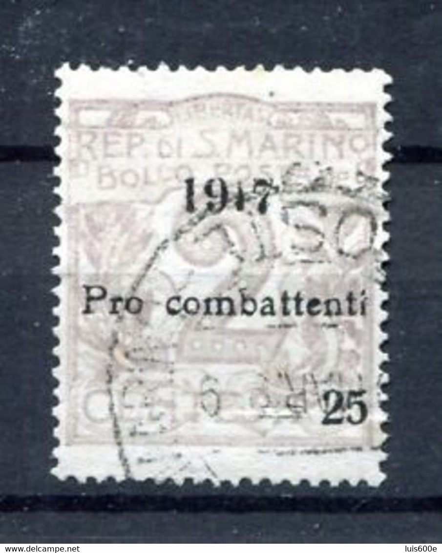 1917.SAN MARINO.YVERT 50(o).USADO.CATALOGO 12€ - Used Stamps