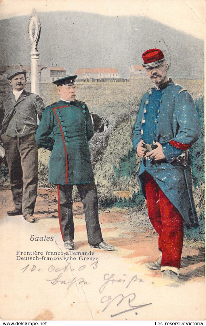 57 - SAALES - Frontière Franco Allemande - Militariat - Carte Postale Ancienne - Sonstige & Ohne Zuordnung