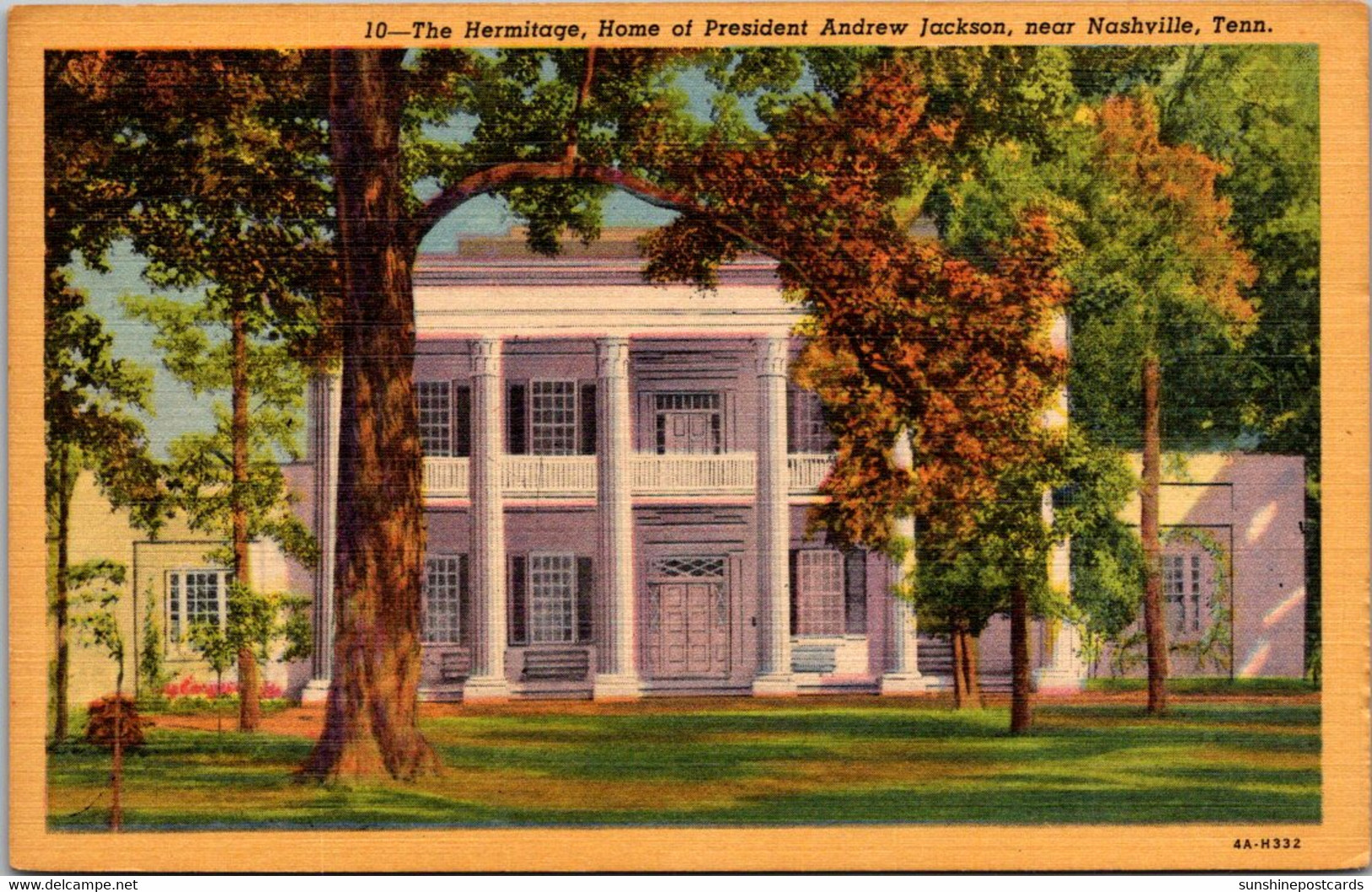 Tennessee The Hermitage Home Of President Andrew Jackson Near Nashville Curteich - Nashville