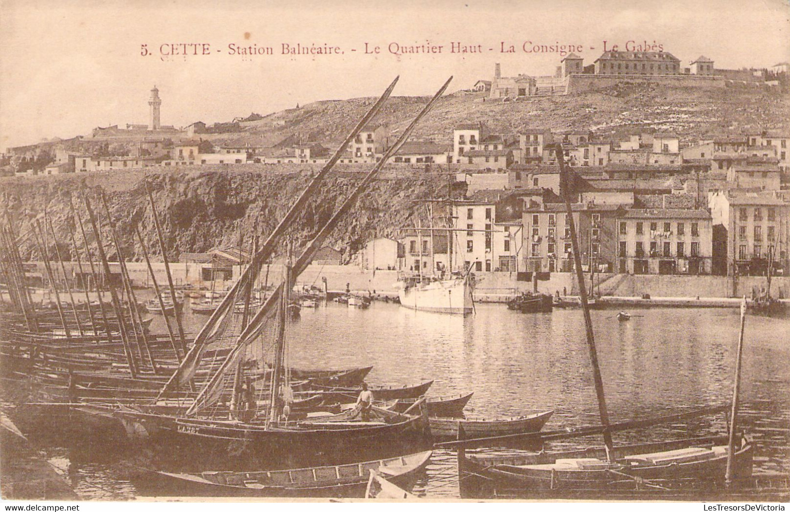 34 - CETTE - Sète - Station Balnéaire - Le Quartier Haut - La Consigne - Le Gabés - Carte Postale Ancienne - Sete (Cette)