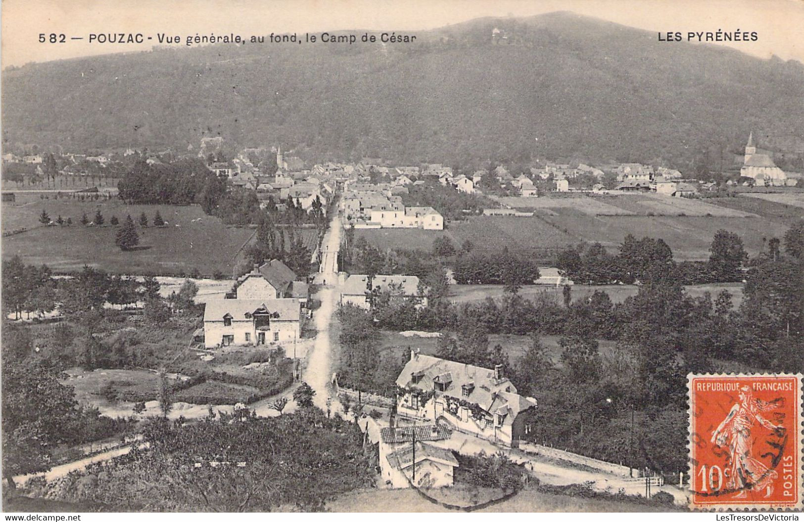 65 - POUZAC - Vue Générale - Le Camp De César - Les Pyrénées - Carte Postale Ancienne - Altri & Non Classificati