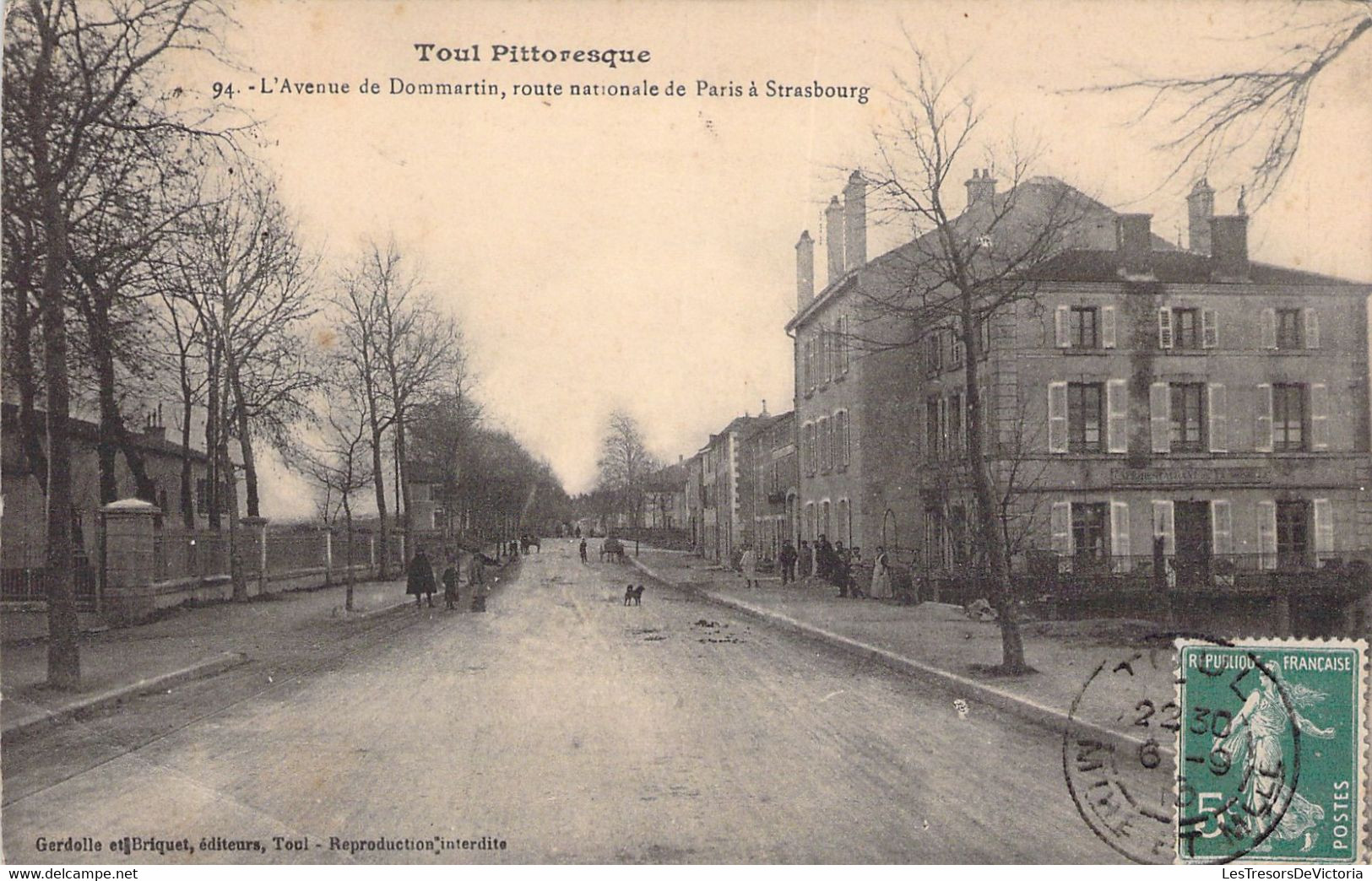 54 - TOUL - L'avenue De Dommartin - Gerdolle Et Briquet éditeur - Carte Postale Ancienne - Toul