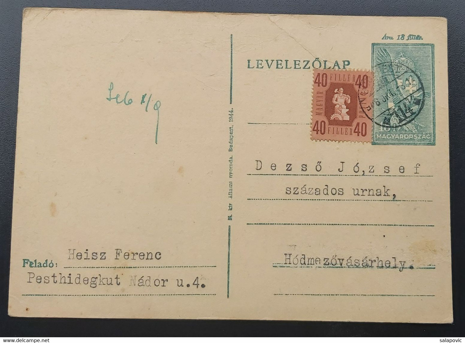 Hungary - Tábori Posta -1946 Budapest Levelezolap  4/45 - Covers & Documents