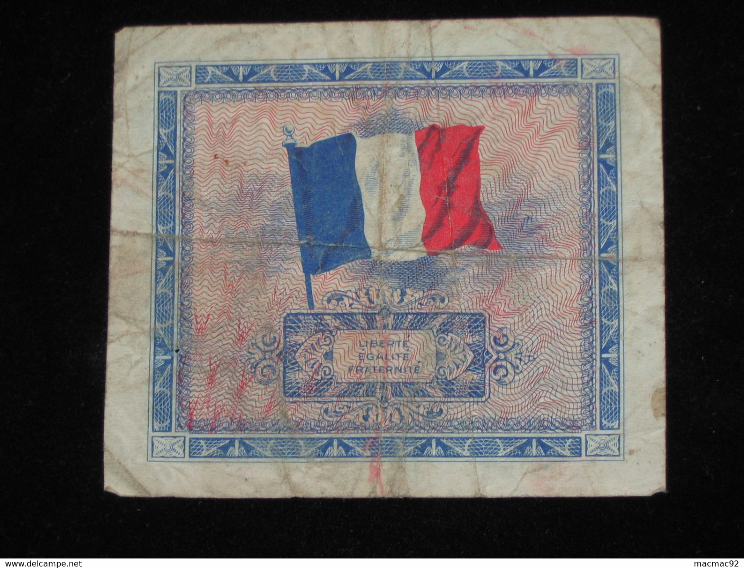 Billet De Débarquement - 5 Francs DRAPEAU FRANCE 1944 - Sans Série    **** EN ACHAT IMMEDIAT **** - 1944 Flag/France