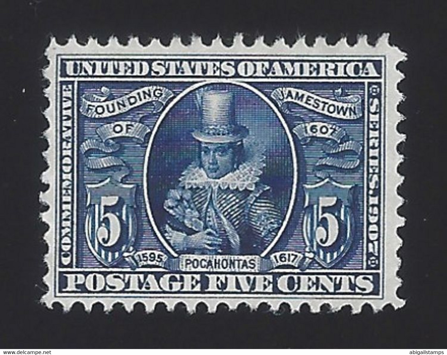 US #330 1907 Blue Wmk 191 Perf 12 Mint NG F-VF Scv $125 - Unused Stamps