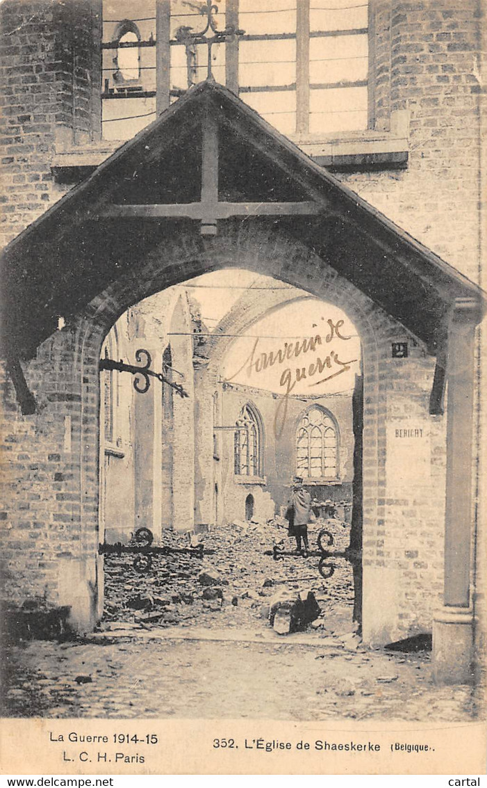 L'Eglise De SHAESKERKE - La Guerre 1914-15. - Diksmuide