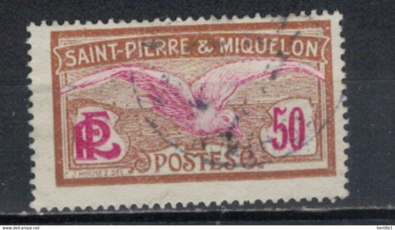 SAINT PIERRE ET MIQUELON             N°  YVERT  115 (1)   OBLITERE     ( OB    06/ 14 ) - Usados