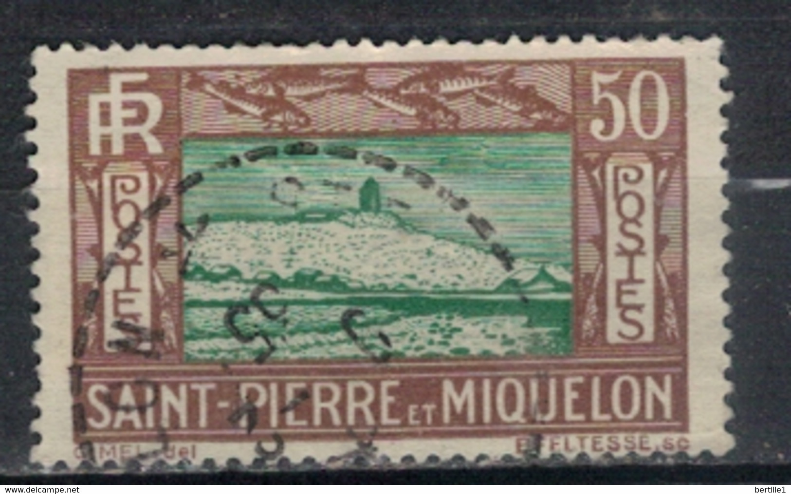 SAINT PIERRE ET MIQUELON             N°  YVERT  147  (7)  OBLITERE     ( OB    06/ 14 ) - Usados