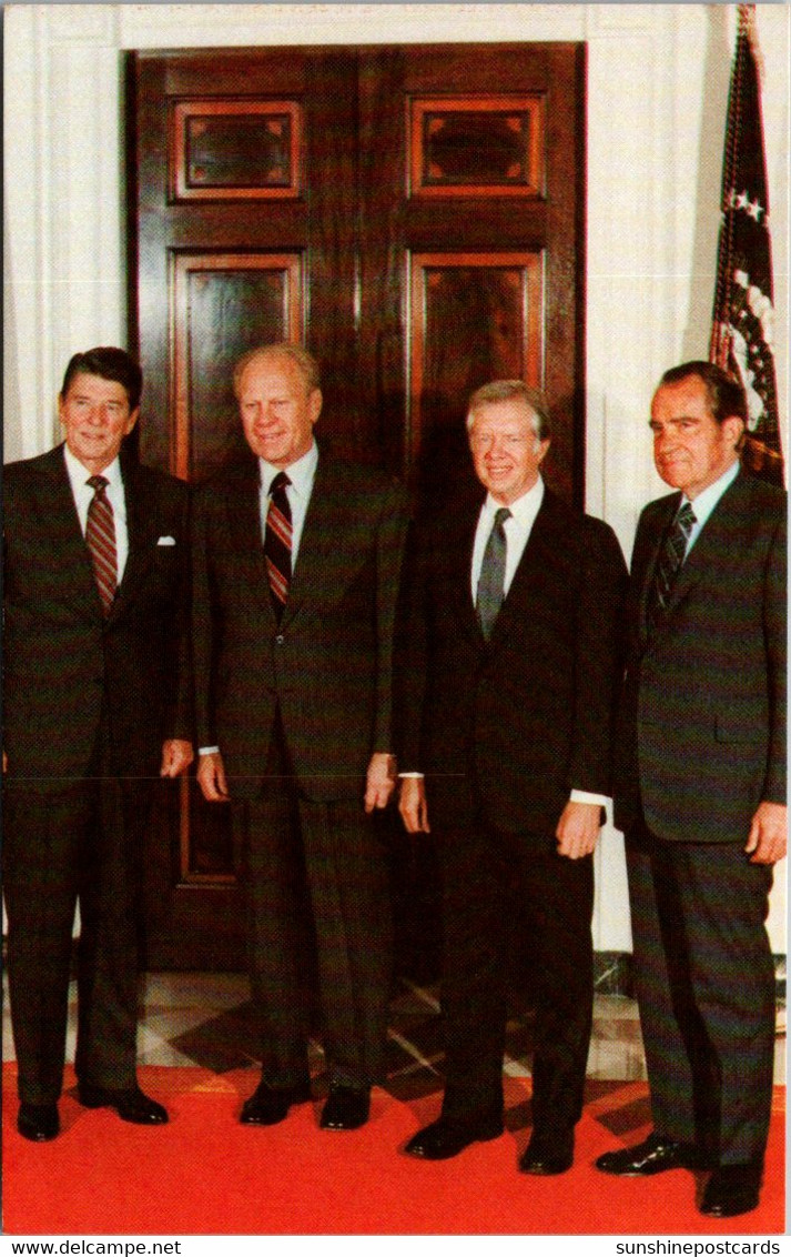 President Reagan Gerald Ford Richard Nixan And Jimmy Carter Attending Egyptian President Anwar Sadat's Funeral - Präsidenten