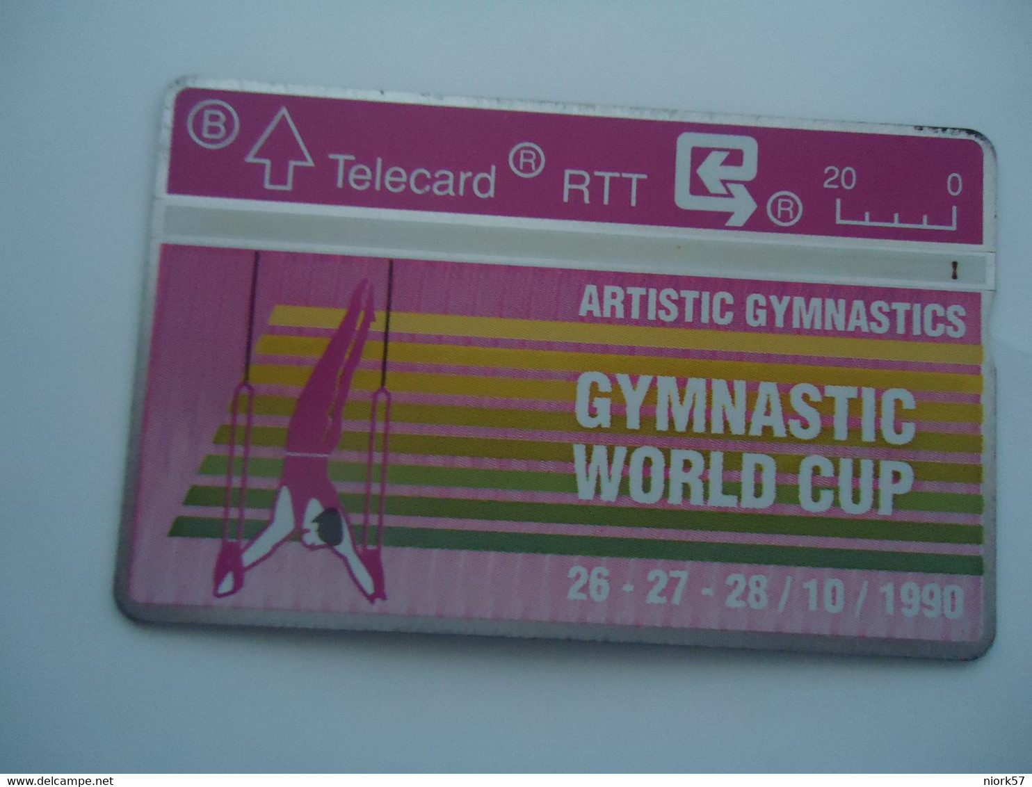 BELGIUM USED CARDS GYMNASTIC WORLD CUP 1990  009F - Autres & Non Classés